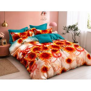 Luxury floral cotton- double bedsheet set with 2 Pillowcase 