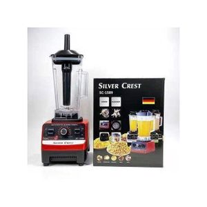 SILVER CREST Smart Double Jar Heavy Duty Commercial Blender - 2.5L Red/Black