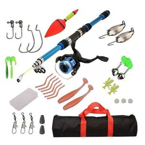 1.8M Telescopic Fishing Rod and Reel Combo Set, Complete 1.8 Meter Fishing Kit with Full Accessories & Carry Bag, Beginner Friendly for Outdoor Freshwater Fishing