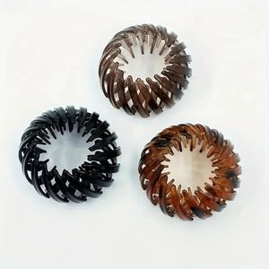 3pcs Bird’s Nest Hair Clips – Expandable Ponytail Holder & Lazy Bun Maker