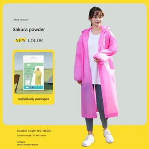 Thick Adult Polyester Raincoat (Pink)