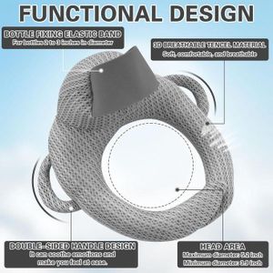 Breathable and adjustable nursing pillow with bottle holder