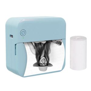 Mini Pocket Thermal Printer Support BT Connection-blue