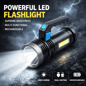 ASCENT Super Bright Rechargeable Flashlight | Emergency Light for Power Outage, Long Beam & Water Resistant Outdoor Torch