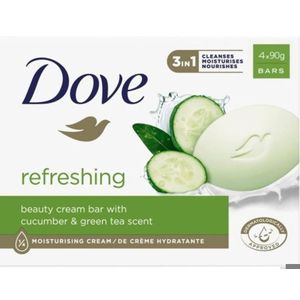 Dove Refreshing Beauty Bar Soap With Cucumber & Green Tea - 90g × 4