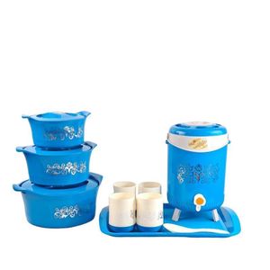 Tedemei Blue 3 set warmer with cup and tray 