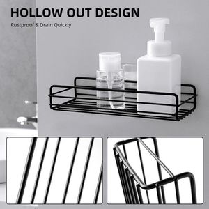 Bathroom Shower Storage Organizer Shower Rack -1Pc & 2 Hooks