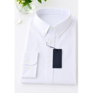 Men’s Long-Sleeve White Button-Down Shirt
