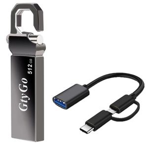 GtyGo 512 GB OTG Usb Flash Drive USB3.0  Adapter Type C 3 Units In 1 Set