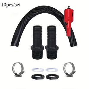 Rain Barrel Connection Kit,Rainwater Barrel Overflow Hose Kit, 10pcs/Set
