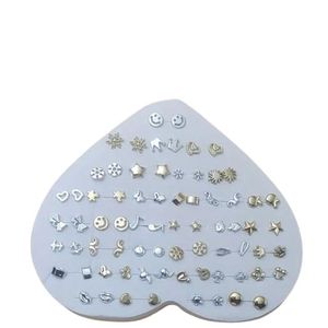 36 Pairs Of Stylish Versatile Earrings For Women -Set  Silver/Gold
