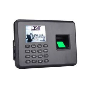 Intelligent Biometric Fingerprint Password Attendance Machine - Black