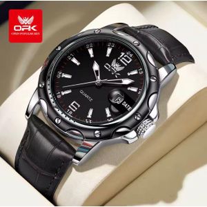 Opk 6026 casual and minimalist men's quartz watch-Black