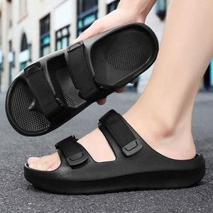 Banagat Men Casual Half Palm Slippers Sandals Open Shoes Black - Black - EU 42