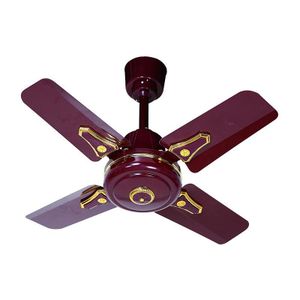 Universal 24" Ceiling Fan 65W- Powerful 4-Short Blade Cooling Energy Saving Fan- Wine Red