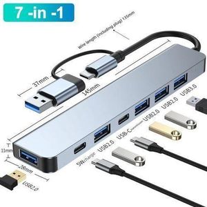 7 in 1 Multiport USB Type C Hub Splitter Adapter Docking Station