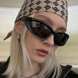 Adriana Y2K Black Trend Hip Hop Unisex Sunglasses
