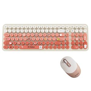 JOMAA Colorful Wireless Keyboard and Mouse Set 2.4G full size keyboard Kit