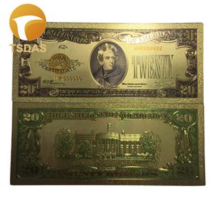 8PCS Gold Dollar Bill Full Set Gold Banknote Colorful USD 1/2/5/10/20/50/100