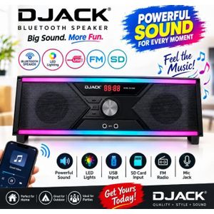 Djack Portable Super Power Pro LED  Home Theater System Player - Black
