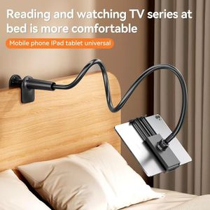 80cm Gooseneck Tablet Holder for Bed & Desk - Flexible Long Arm Mount for 4.7-10.4" Devices, 360° Rotating Clamp for Phone & Tablet, iPad, Galaxy Tab, Switch - Ideal for Bedside, Sofa, Office, Live Streaming & Kitchen