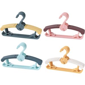 Baby Plastic Adjustable Clothes Hanger (Multicolour) - 6 Pcs