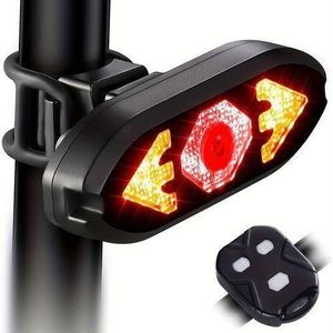 LED Bike Tail Light, USB Rechargeable Night Riding Warning Taillight