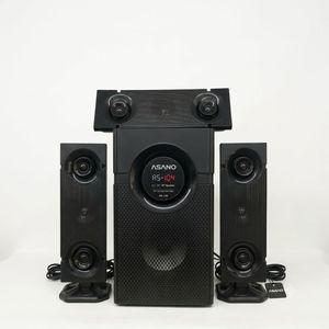 Asano AS-104 - Bluetooth Home Theater Speaker with Deep Bass, USB/FM & Remote - Black