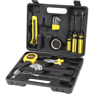 Home Tool Kit Set Made of And Plastic Including a Hammer Pliers Hex Keys And a Screwdriver Set for Everyday Household Repairs
