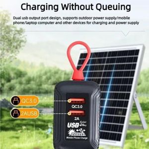 General Solar Panels,Ultra Fast 30W Solar Charger,20 Min Sun for 3H Talk,PD Quick Charge 3.0 & Dual USB Ports,Compatible with All Phones, Tablets, Power Banks,Power in a Flash, Sun to Full Cash