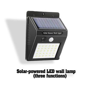 Outdoor solar wall light, wireless sensor IP65 waterproof solar sports light, outdoor 3 modes