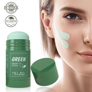 Green Tea Mud Mask Stick Mild Moisturizing Deep Cleaning Smearing Solid facial mask