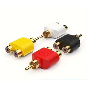 RCA Male to Dual Female Audio/Video Adapter - 4pieces