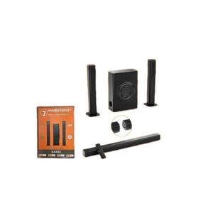 Media  7 Plus SA602 Home Theater System Set/Bundle – Bluetooth Subwoofer & Soundbar - Black