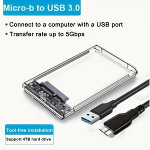 Ultra High-Speed 2.5" SATA to USB 3.1 Portable Hard Drive Enclosure