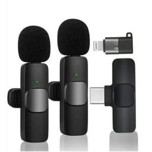 DUAL Type-c Wireless Lapel Microphone For IPhone & Android + IOS Adapter