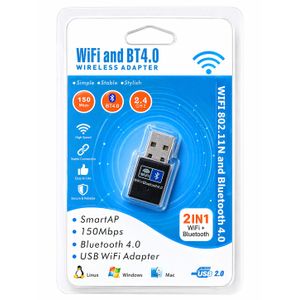 Mini USB WiFi & Bluetooth 4.0 Adapter 150Mbps – Fast Wireless Dongle for Laptop & PC (Plug & Play)