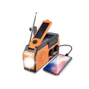 5000mAh Hand Crank Emergency Radio - AM/FM Solar Flashlight with SOS Alarm, Weather Scan & Phone Charger - (W15 x D5.5 x H7.8)cm / (W5.9 x D2.2 x H3)inch