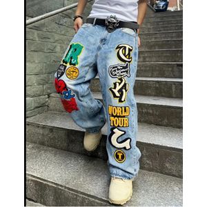 Fashion All Vibrant blue denim Jean American style