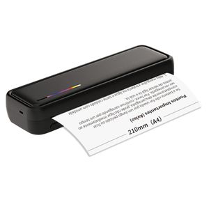 A4 Portable Thermal Printer Wireless Inkless with 2500mAh Battery for iOS Android Office