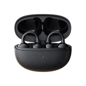 CX11 New Update Bluetooth Earphones Running Wireless Earbuds Ear-Clip TWS HiFi True Wireless Stereos Earpods Sports Headset Bone Conduction With Power Bank For All Phones Premium Matte Black Bluetooth Earbuds