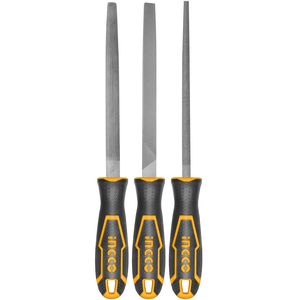 Ingco HKTFS1308 3 Pieces Steel File Set - Black & Yellow