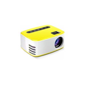 1080P Mini LED High Definition Portable Media Player (L11.4 x W9 x H5)cm / (L4.5 x W3.6 x H2)inch - Yellow & White