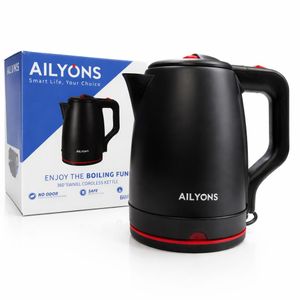 AILYONS 2.5L Electric Kettle - Rapid Boil, Auto Shut Off - Black 