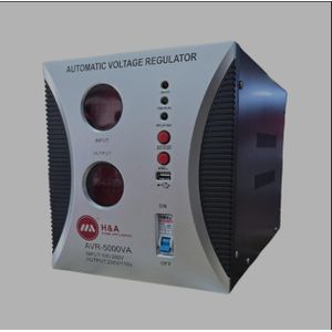 Ha  H&A Automatic Voltage Regulator 5000VA – Heavy Duty Power Stabilizer with Overload Protection (AVR 5KVA)- Black