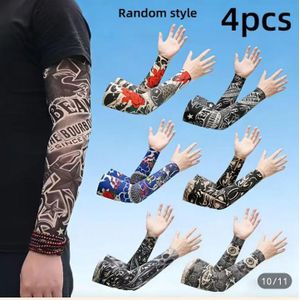 A Design 4pcs Artificial Tattoo Sleeve for Men's T - Shirt - Multicolours 