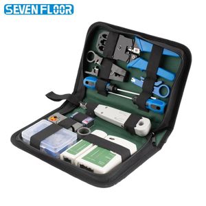 Network Cable Crimping Tool Kit RJ45 RJ11 LAN Ethernet Repair Set with Cable Tester & Punch Down Tool