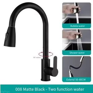 Modern 360° rotating telescopic stainless steel faucet. Stainless steel is more durable. Kitchen and bathroom sink faucet.