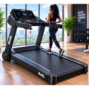 Foldable Treadmills Portable Treadmill with for Home Incline Walking Bluetooth Speakerz with massager Machine - Black