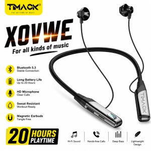 Timack Bluetooth Neckband Earphones Wireless Earbuds Magnetic Neckband Headphones Waterproof Sport Headset with Mic